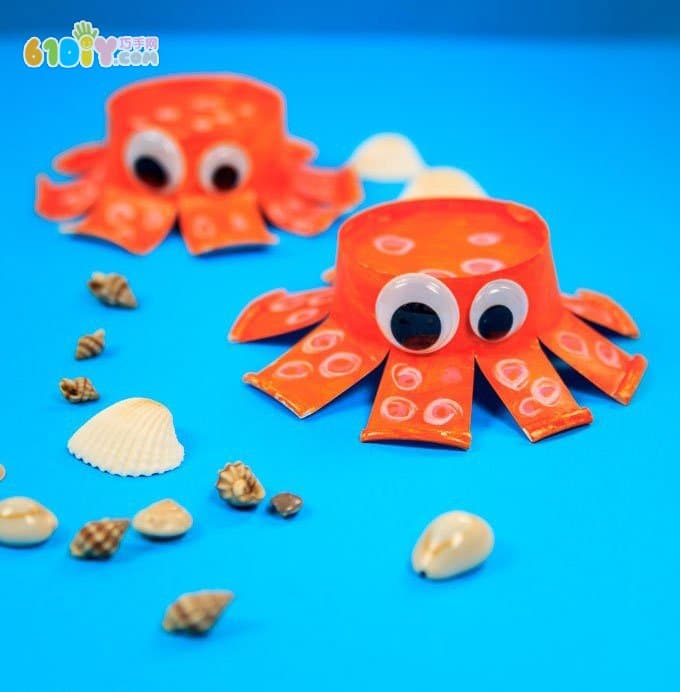 Paper cup homemade octopus handmade