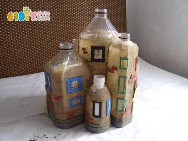 How to make castle ornaments with plastic bottles