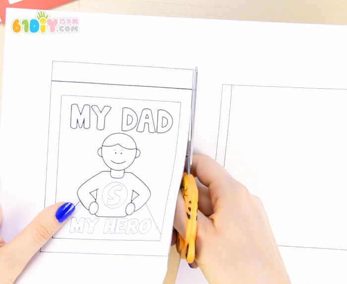 Handmade magical father's day color card