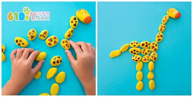 Pebble making giraffe puzzle toy