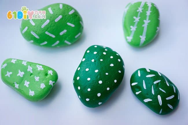 Small stone big change cute cactus handmade