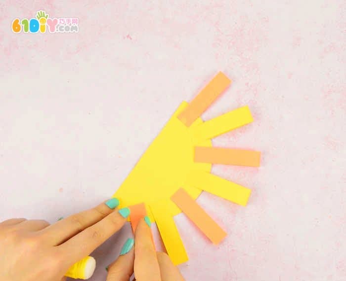 Summer holiday DIY homemade cute sun greeting card