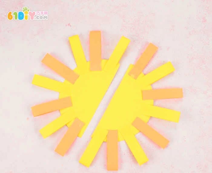 Summer holiday DIY homemade cute sun greeting card