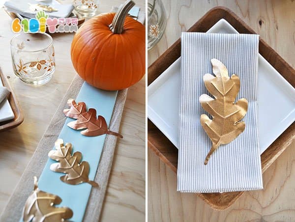 Creative handmade DIY autumn leaves