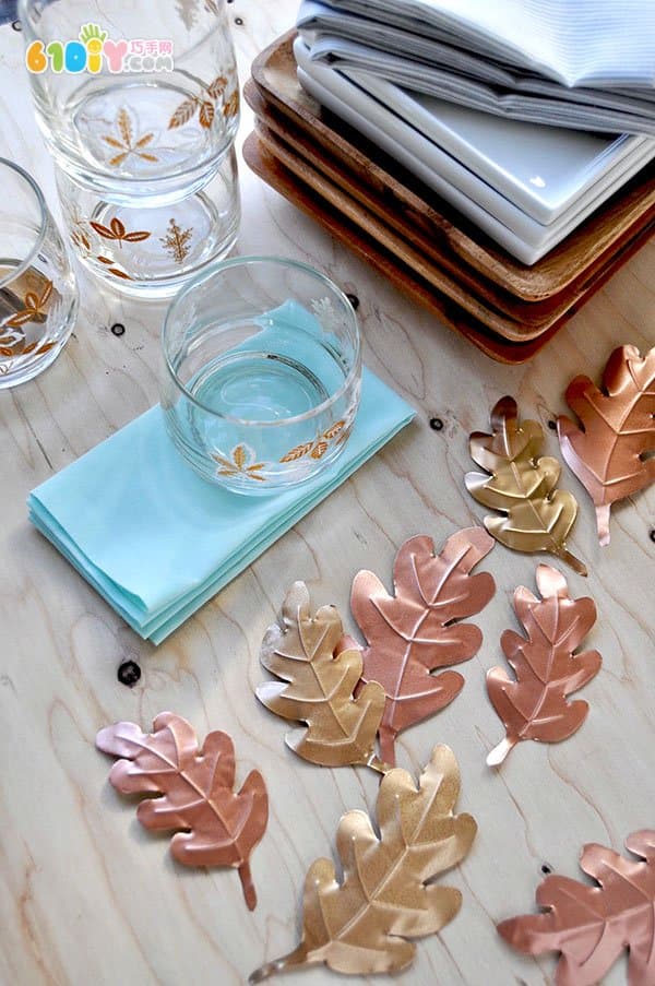 Creative handmade DIY autumn leaves