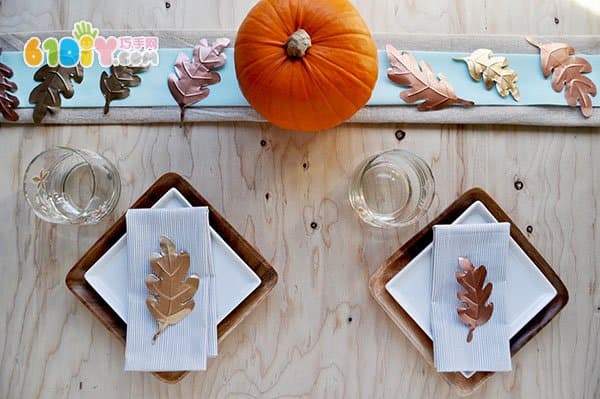 Creative handmade DIY autumn leaves