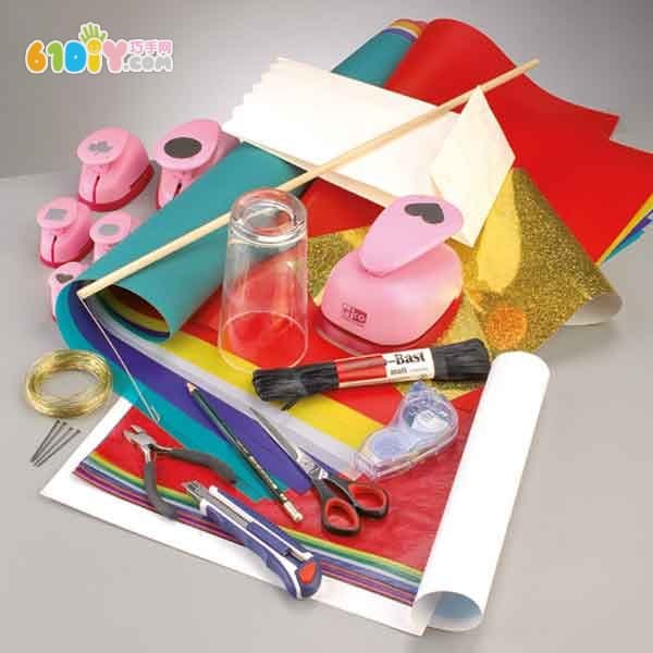 Children's handmade paper bag lantern