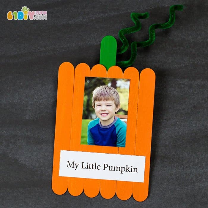 Ice cream bar pumpkin photo frame handmade