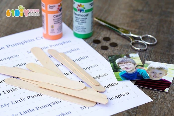 Ice cream bar pumpkin photo frame handmade