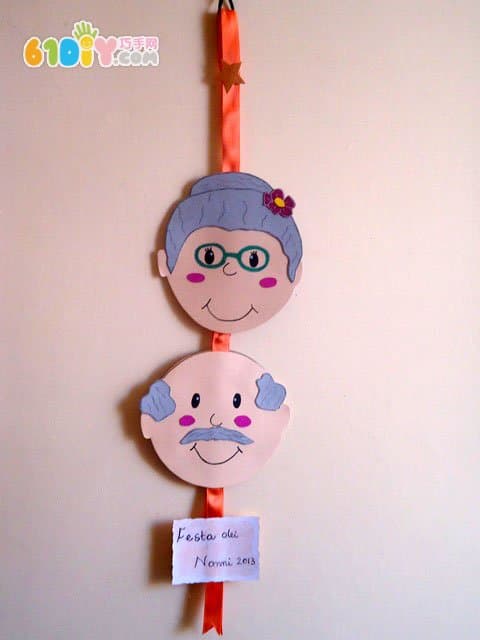 Chongyang Festival children's small production cartoon grandparents ornaments
