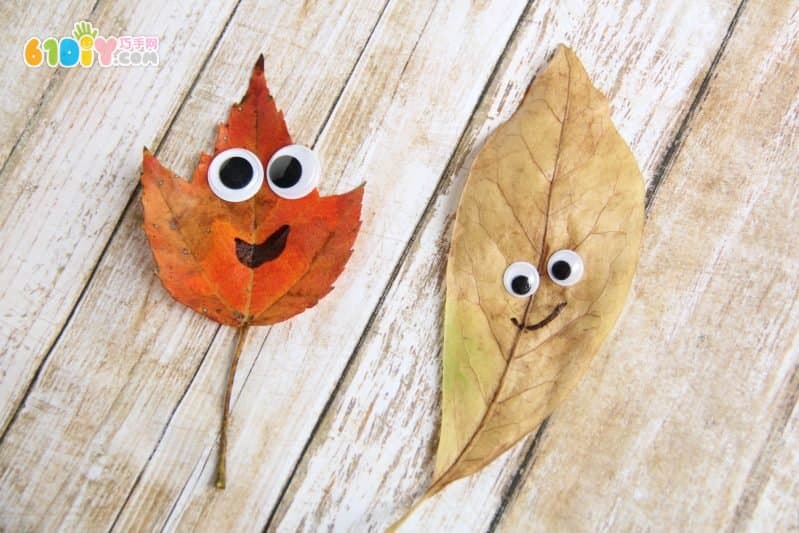 Children's handmade leaf doll