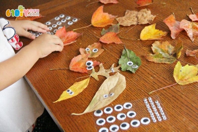 Children's handmade leaf doll