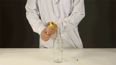 Small science experiment: "Steel beads wear coins"