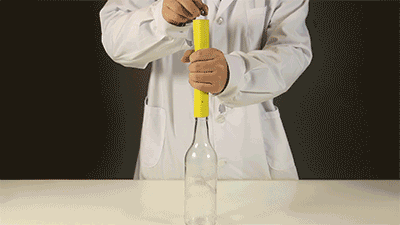 Small science experiment: "Steel beads wear coins"