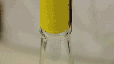 Small science experiment: "Steel beads wear coins"
