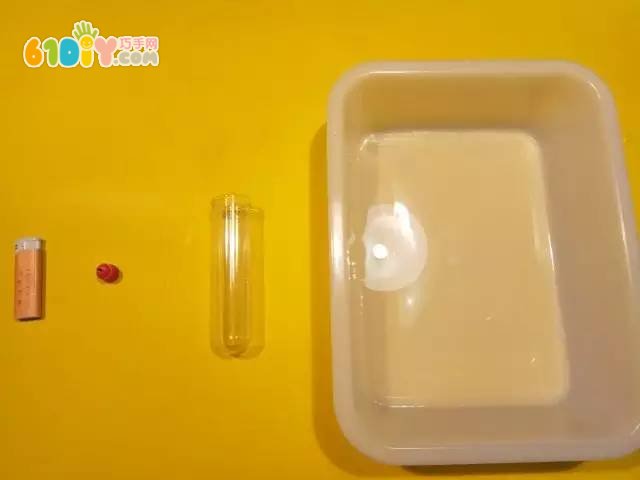 Small science experiment: candle water absorption
