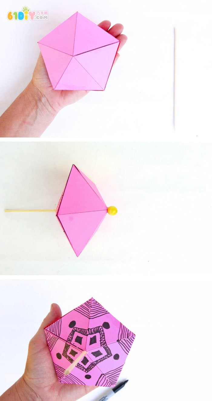 Homemade fun paper top toy