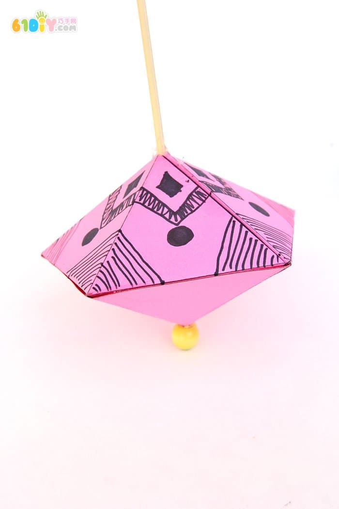 Homemade fun paper top toy