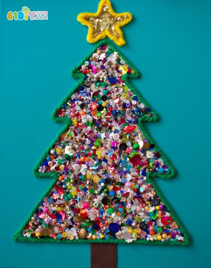 Children's handmade beautiful Christmas tree