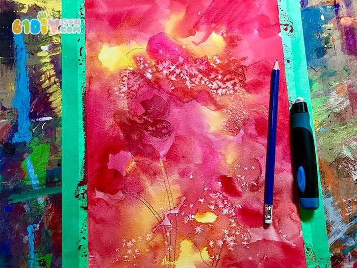 Creative watercolor painting - beauty