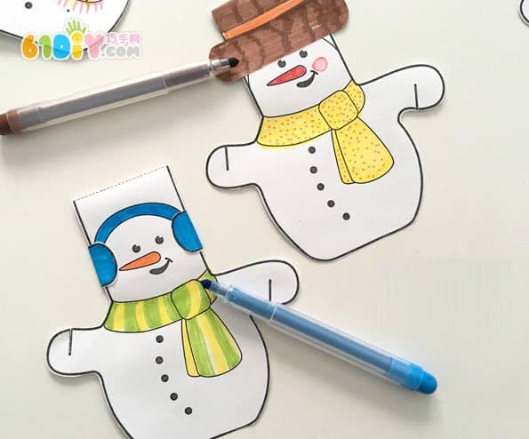 Handmade cute little snowman ornaments
