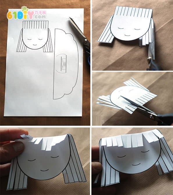 Three-dimensional paper art little angel DIY production