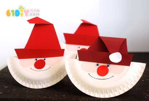 Children's paper tray handmade cute santa