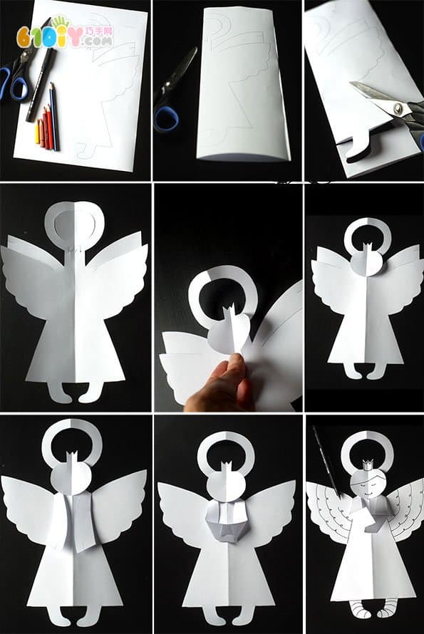 Children's handmade cute three-dimensional Christmas little angel