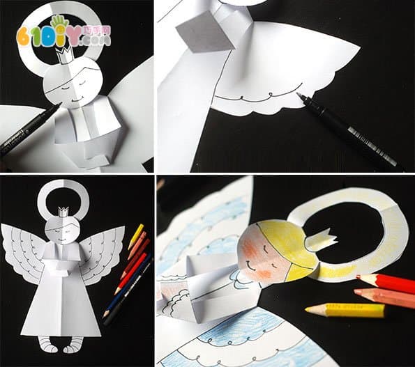 Children's handmade cute three-dimensional Christmas little angel