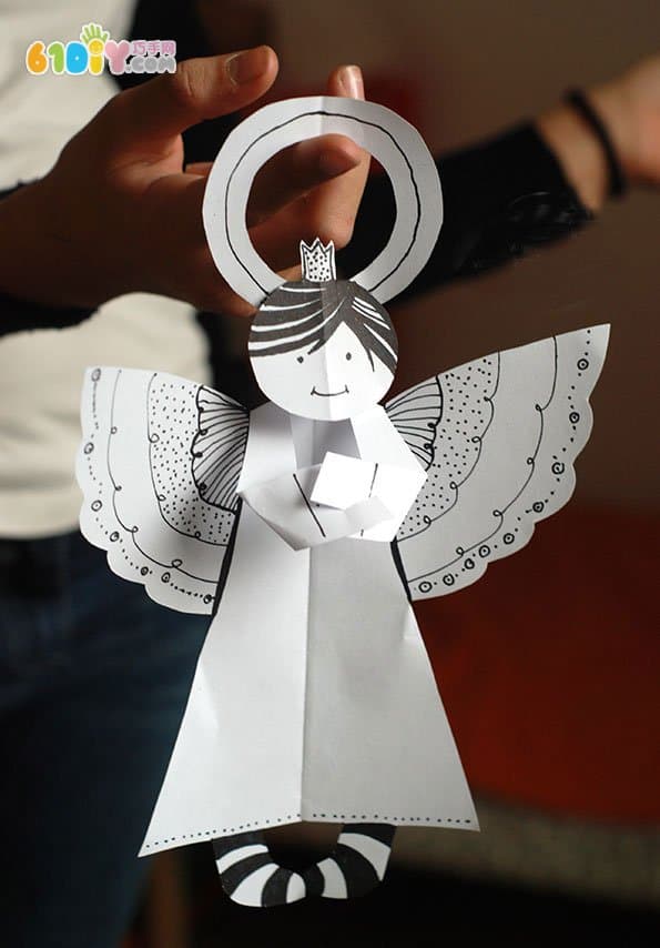 Children's handmade cute three-dimensional Christmas little angel