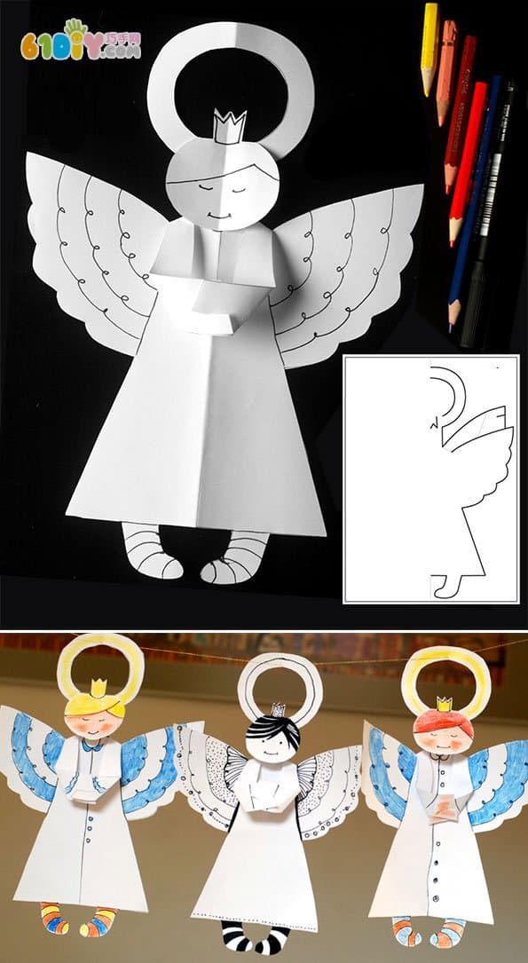 Children's handmade cute three-dimensional Christmas little angel