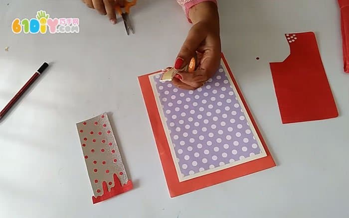 New Year's three-dimensional greeting card making process