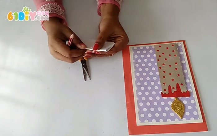 New Year's three-dimensional greeting card making process