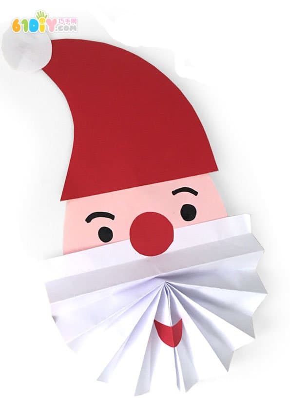 Folding fan Santa Claus handmade