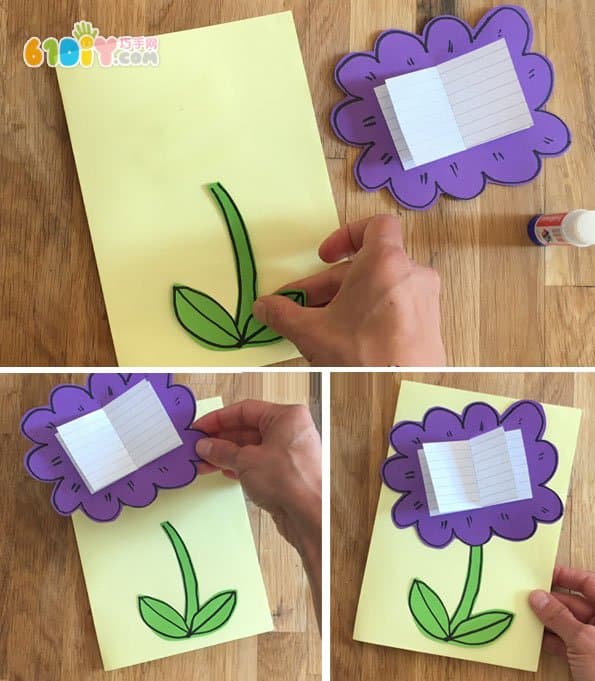 Children's DIY making spring flower card