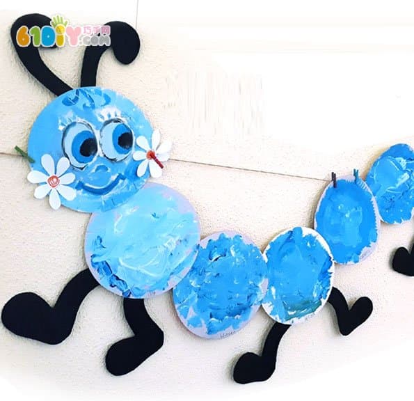 Spring wall decoration DIY production paper caterpillar