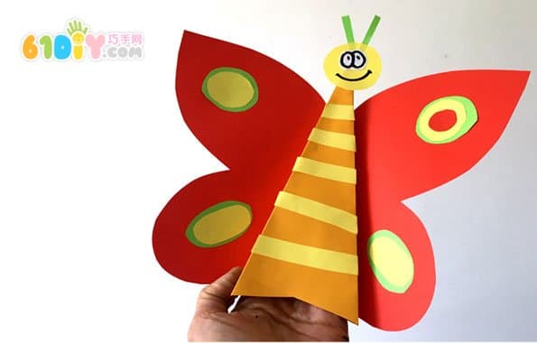 Cardboard handmade three-dimensional butterfly