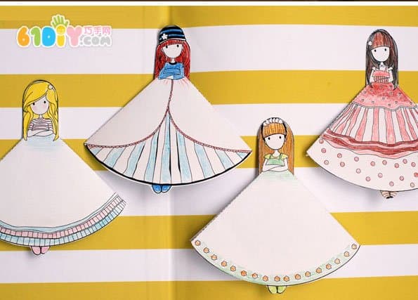 Cute little girl book corner bookmark making