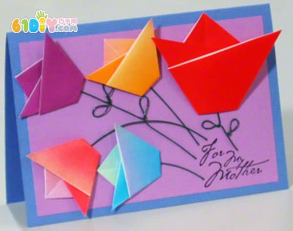 Mother's Day Flower Greeting Card Handmade
