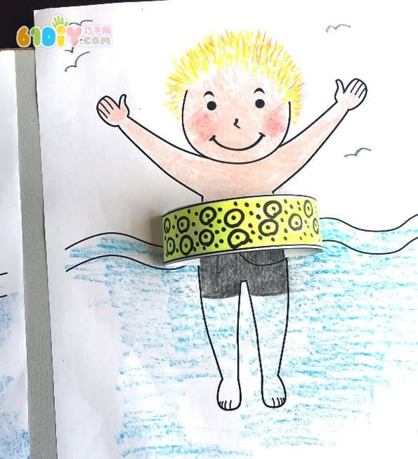 Children's summer handmade, I like swimming