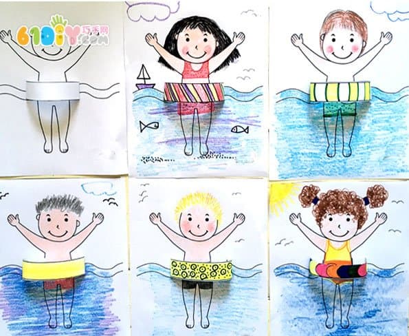 Children's summer handmade, I like swimming