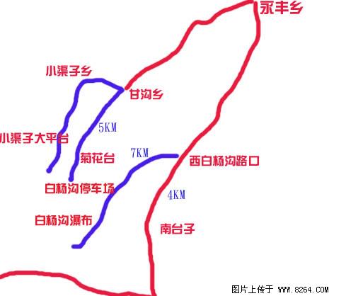 Crossing map near Xibaiyanggou