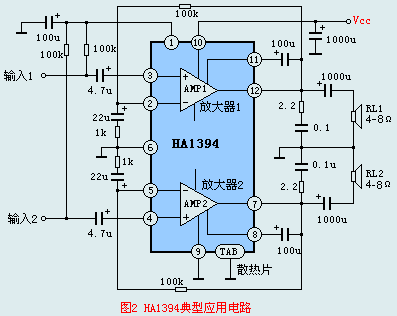 HA1394 typical application circuitOne