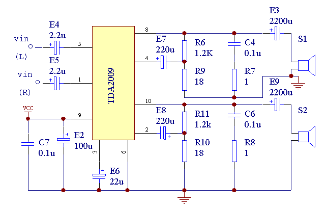 [Photo] TDA2009 power amplifier circuit