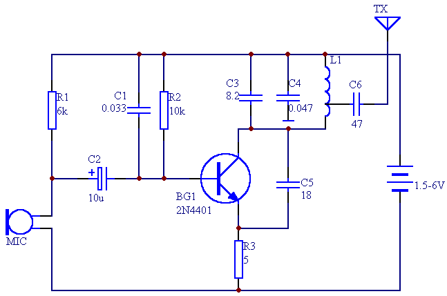 [Photo] 1.5V mini wireless FM microphone circuit diagram