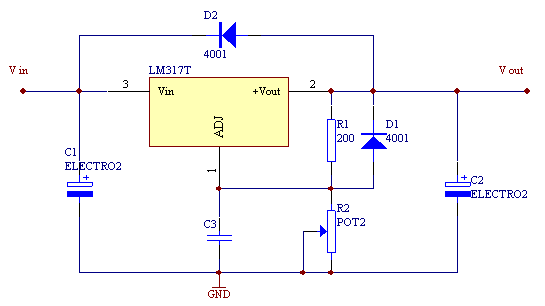 [Photo] LM317 integrated voltage regulator circuit