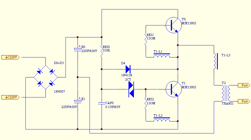 Small 2 ~ 3 meters neon electronic transformer circuit