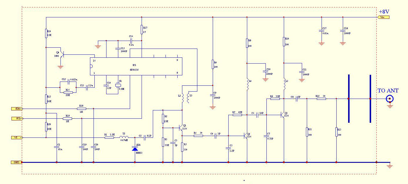 2.4G wireless audio and video circuit