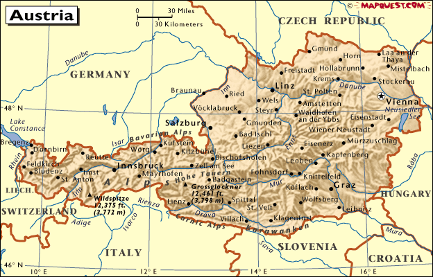 Click for larger image Austria map