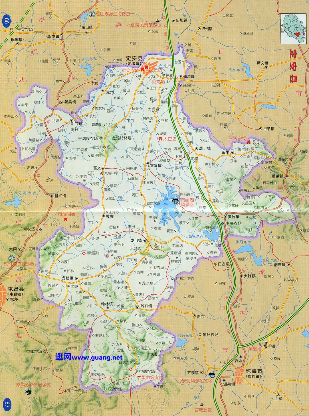 Click to enlarge - Anding map